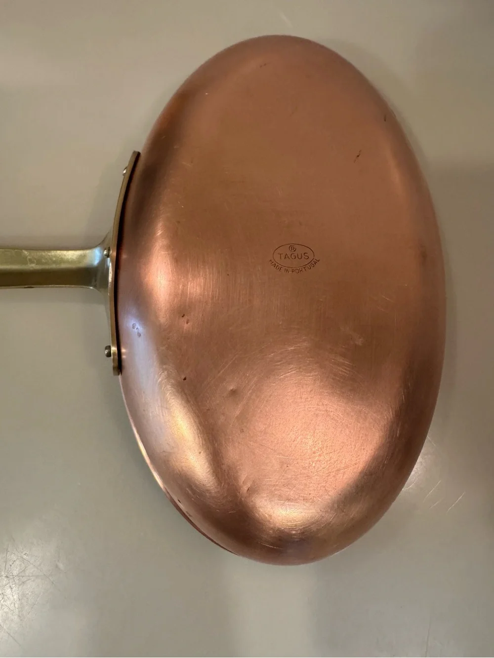 Tagus Vintage Copper 8” x 5” Skillet With Brass Handle Made In Portugal - Picture 7 of 13